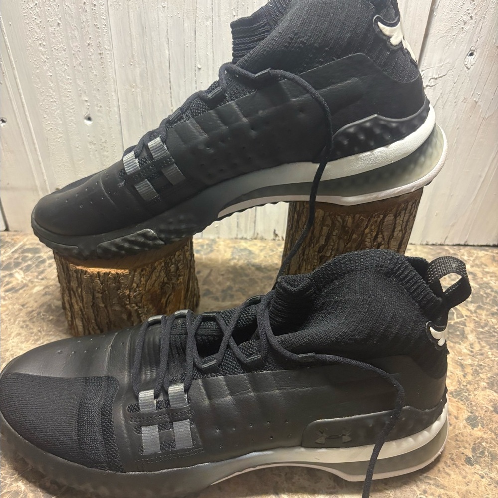 Under Armour Black and Gray Sneakers